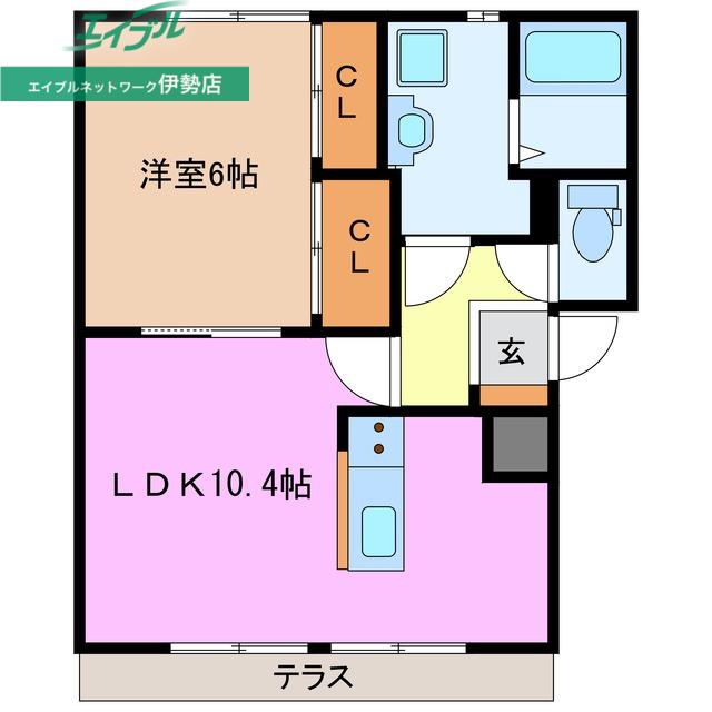 グランディール古市(1LDK/1階)の間取り写真