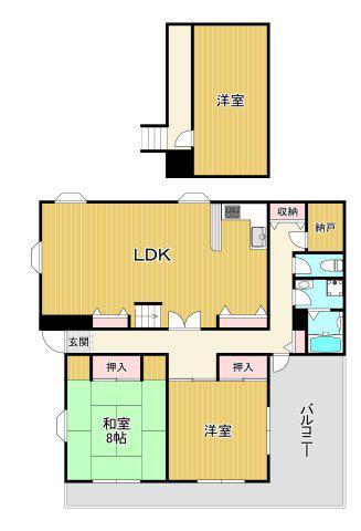 アクシオス野江サウス(3LDK/7階)の間取り写真