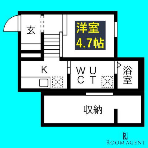 LENDROIT APAISANT (1K/1階)の間取り写真