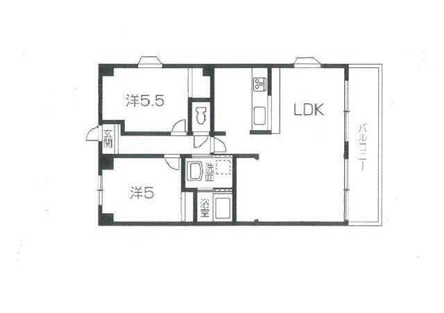 パインヒルコーナン(2LDK/1階)の間取り写真
