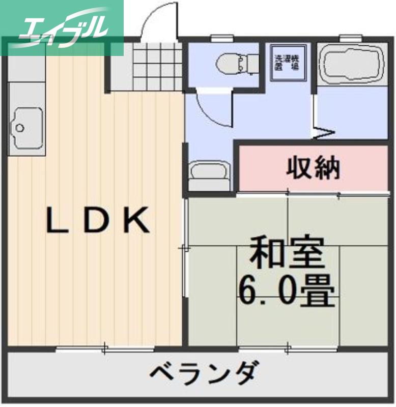 ジャン・ド・フルール南輝(1LDK/1階)の間取り写真