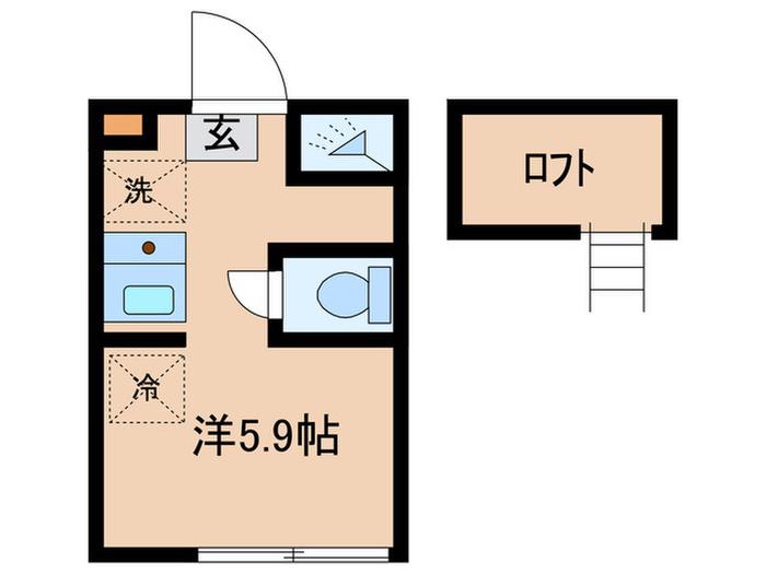 CA平和台(ワンルーム/2階)の間取り写真