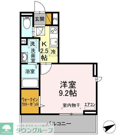 CONFORT U(1K/1階)の間取り写真