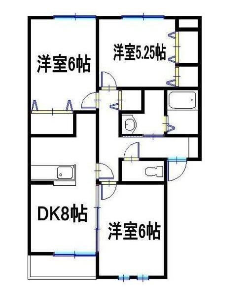 アーバンコートIII(3DK/2階)の間取り写真