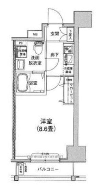 アイル東京向島参番館(1K/10階)の間取り写真
