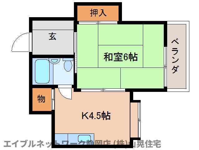 クィーンコア(1DK/5階)の間取り写真