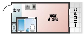 プリマベーラ堺東(1K/5階)の間取り写真