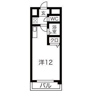 URBAN STAGE SHAMROCK(ワンルーム/4階)の間取り写真