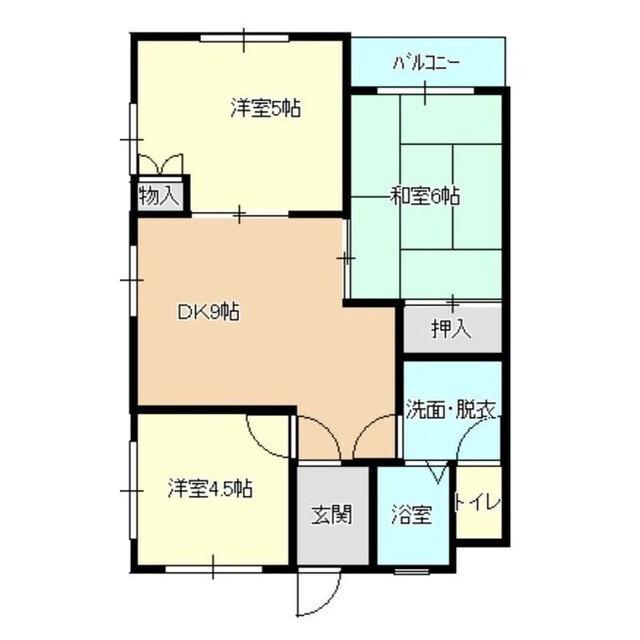 VILLA ROSSO(3DK/2階)の間取り写真
