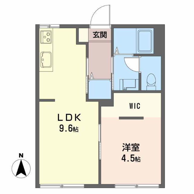 HINOMARU TOWN C(1LDK/1階)の間取り写真