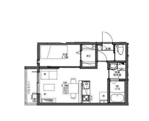 KEIAI RESIDENCE せんげん台VII(1LDK/1階)の間取り写真