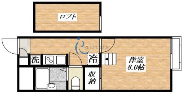 ビコロール東住吉(1K/1階)の間取り写真