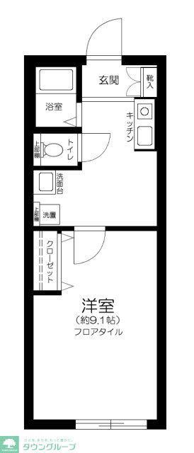 シエスタ中野(1K/2階)の間取り写真