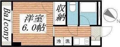 ハシモトマンション(1K/3階)の間取り写真