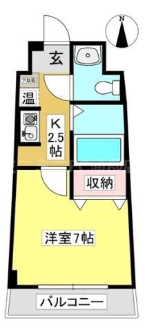 セラヴィ坂崎(2K/9階)の間取り写真