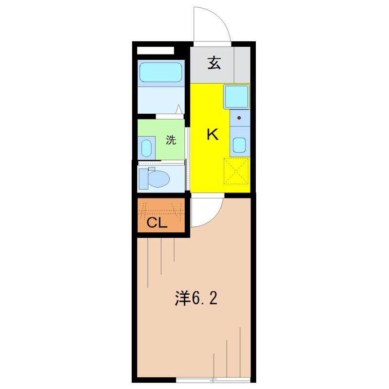 リシュール白山(1K/1階)の間取り写真