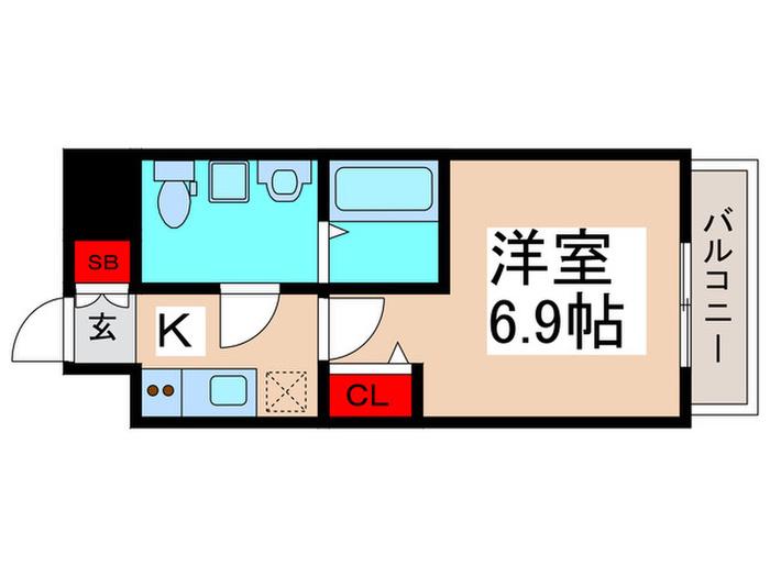 LIME RESIDENCE HIGASHINAKAYAMA(1K/2階)の間取り写真