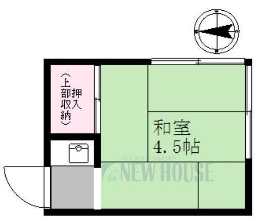 大野アパート(ワンルーム/1階)の間取り写真