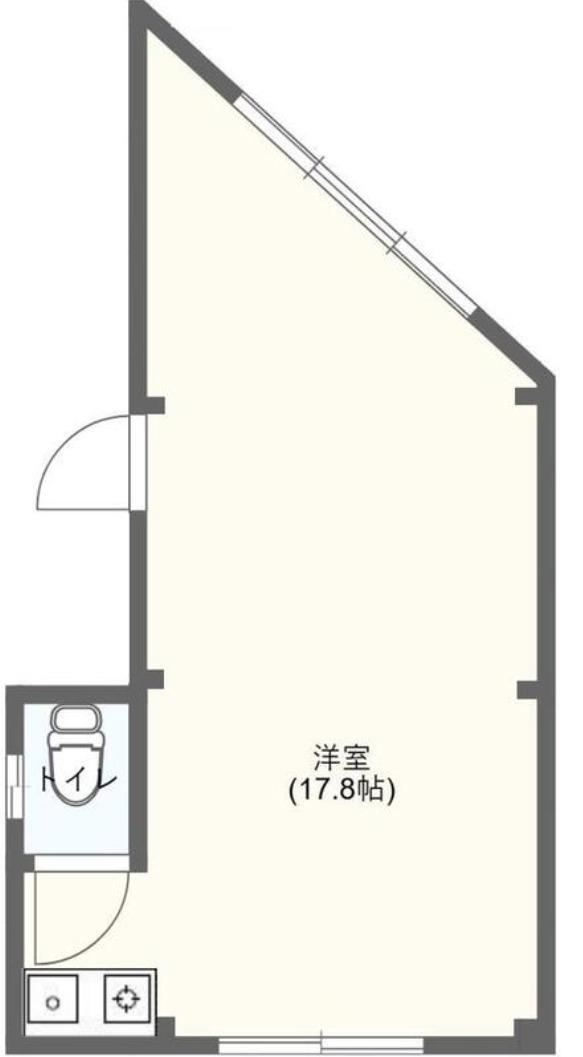 テーベ白金台(ワンルーム/3階)の間取り写真