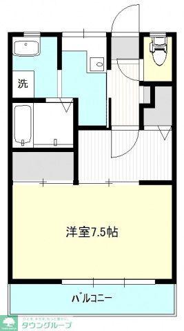 シティホームズM(1K/1階)の間取り写真