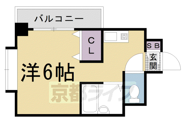エスペランストリイ(1K/3階)の間取り写真