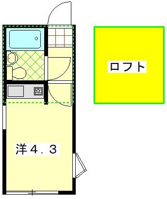 PAMファミリーC棟(1K/1階)の間取り写真