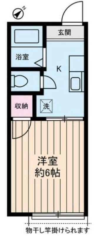 ドリームハウス(1K/2階)の間取り写真