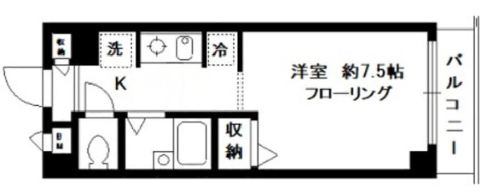 甲良町ハウス(1K/2階)の間取り写真