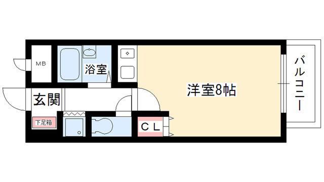 サンシャイン照が丘(ワンルーム/2階)の間取り写真