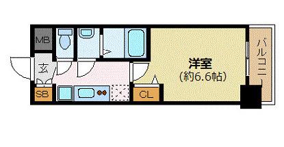 プレサンス新大阪イオリア(1K/4階)の間取り写真