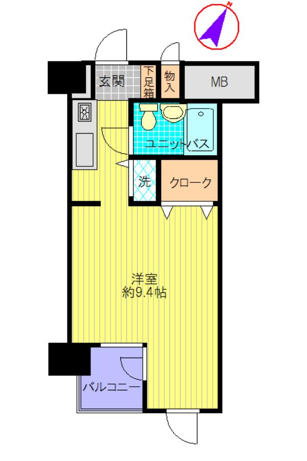 ベルクレエ新百合ヶ丘(1K/7階)の間取り写真