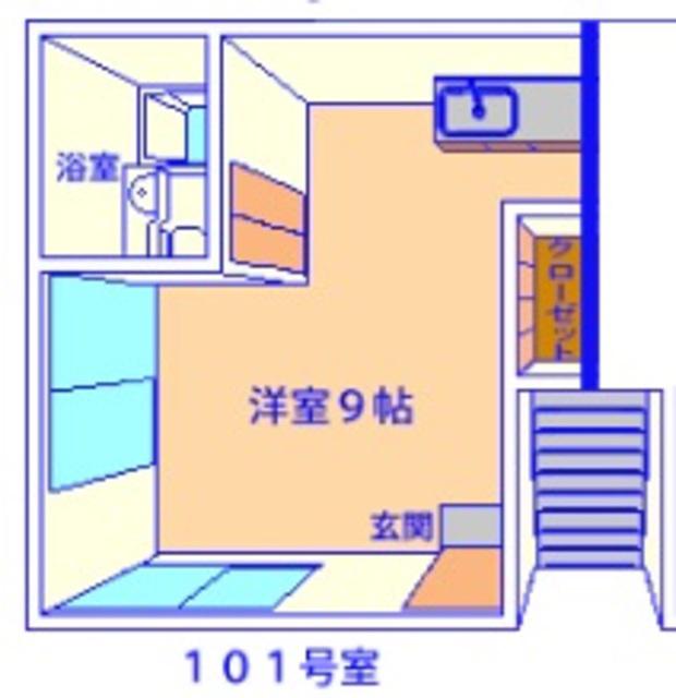 プロフィーII(ワンルーム/1階)の間取り写真