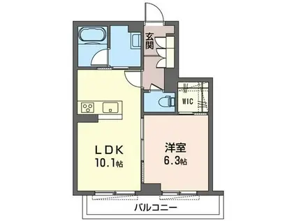 アンジェラ南流山(1LDK/2階)の間取り写真
