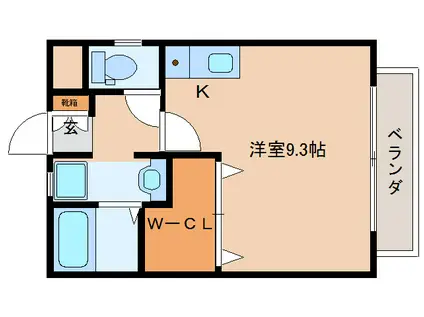 ハイツプルミエ(ワンルーム/1階)の間取り写真