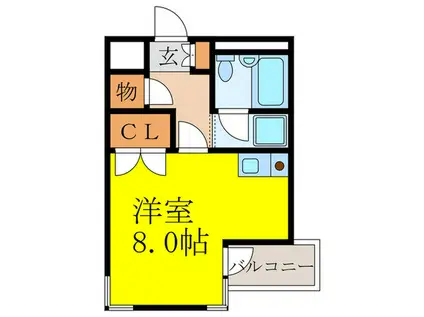 ライオンズマンション新大阪第3(ワンルーム/3階)の間取り写真