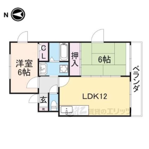 メゾン・シュバルマリン(2LDK/2階)の間取り写真