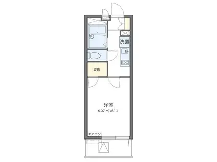 レオパレスSHIBIRAKI(1K/2階)の間取り写真