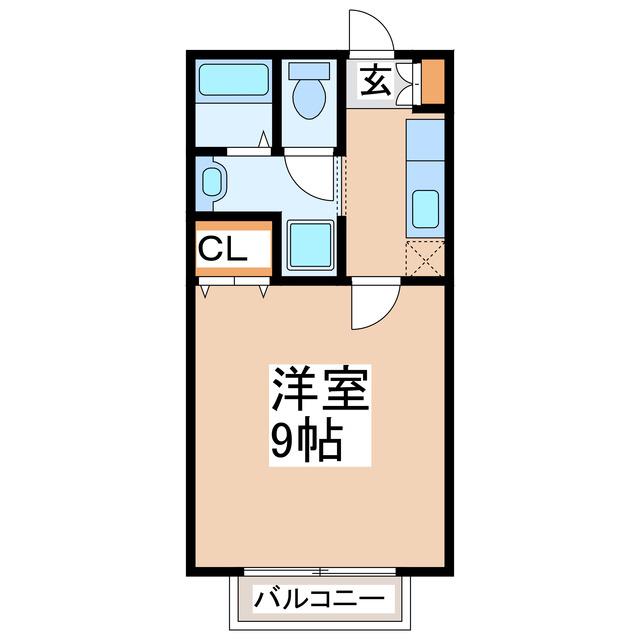 シャンテ(1K/1階)の間取り写真