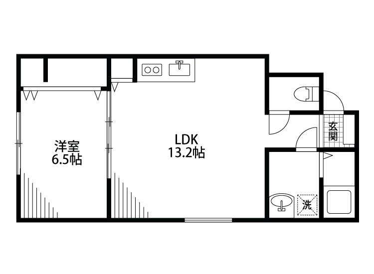 小針藤山NEOMAISON(1LDK/2階)の間取り写真