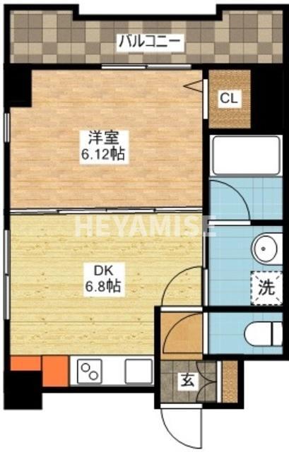 イ・メゾン麹屋(1DK/5階)の間取り写真
