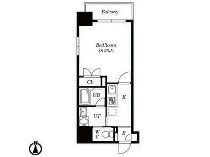 プランベイム大須駅前(1K/8階)の間取り写真