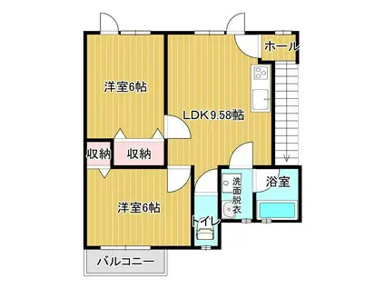 メゾンセイコー(2LDK/1階)の間取り写真