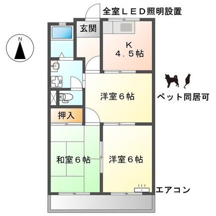 EUROPEANTAKISEI(3K/3階)の間取り写真