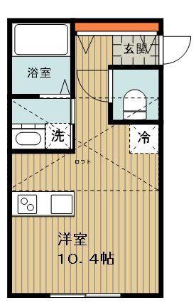 JR高崎線 桶川駅 徒歩7分 2階建 築1年(ワンルーム/2階)の間取り写真