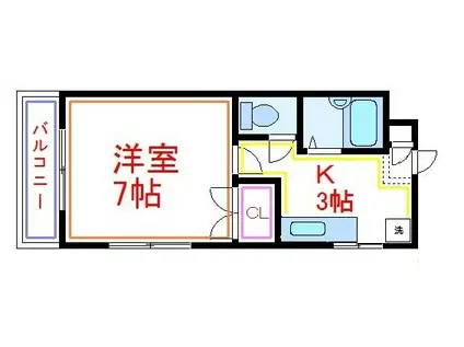 ESPOIR(1K/3階)の間取り写真