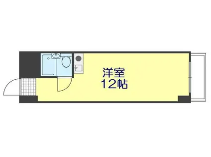 ロータリー本町 213号(ワンルーム/2階)の間取り写真