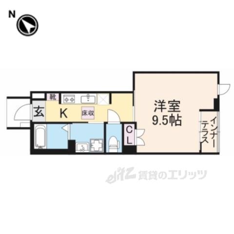 VALENTE SAZANAMI(1K/1階)の間取り写真