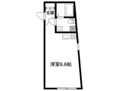 ラフォルテ上板橋(ワンルーム/2階)の間取り写真