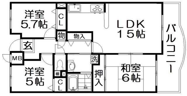 ARGコート(3LDK/4階)の間取り写真
