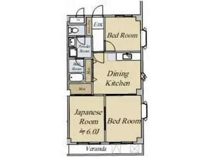 SK小松川(3DK/3階)の間取り写真